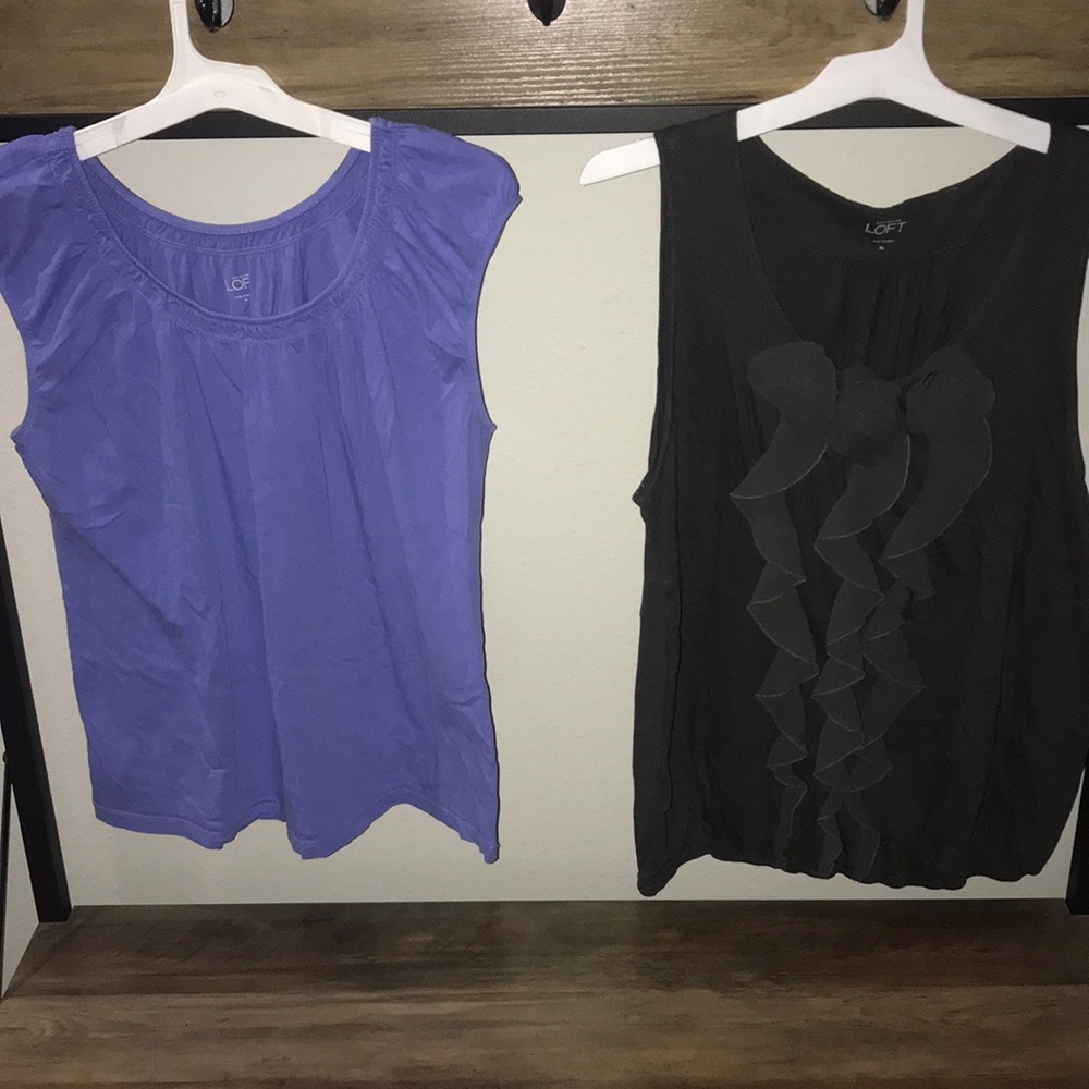 Lot of 2 Ann Taylor Loft Sleeveless Tops